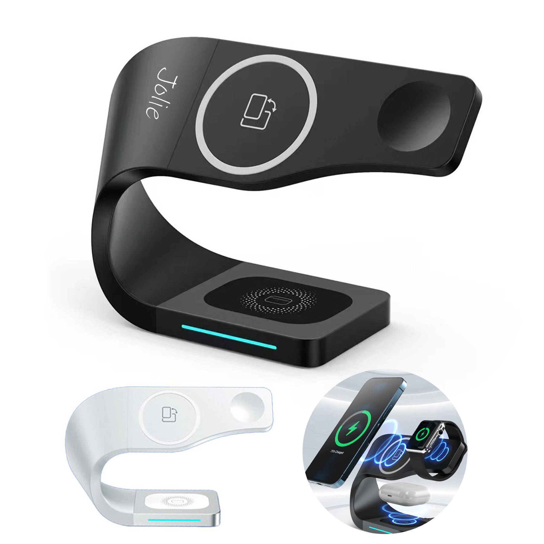 3-in-1 magnetic wireless mobile phone charger