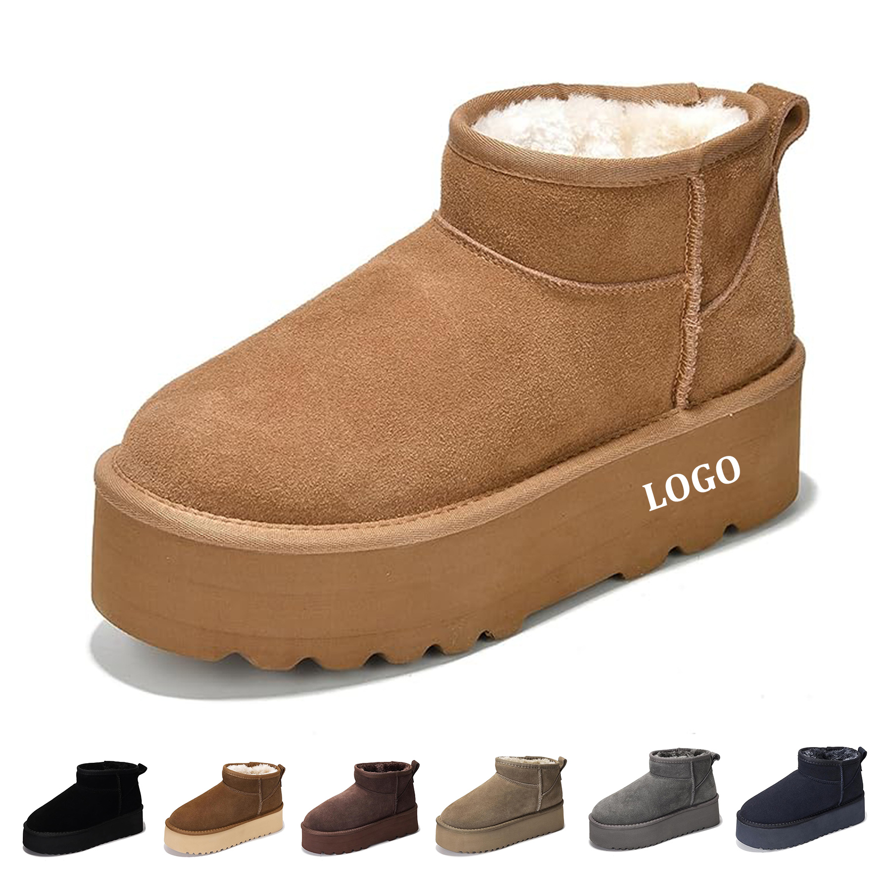 Wool Platform Snow Boots 3
