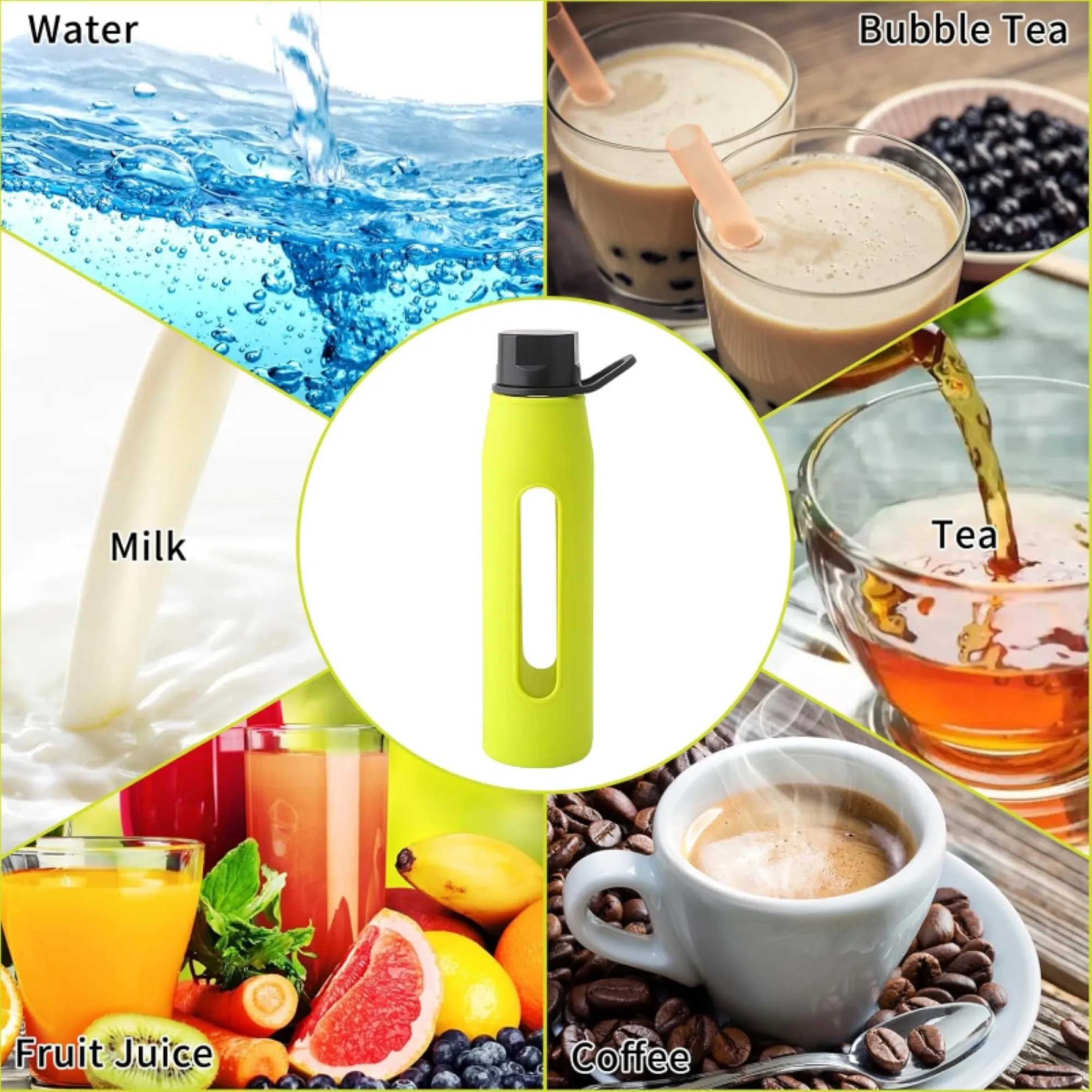 Silicone Cup Sleeve High Borosilicate Glass 4