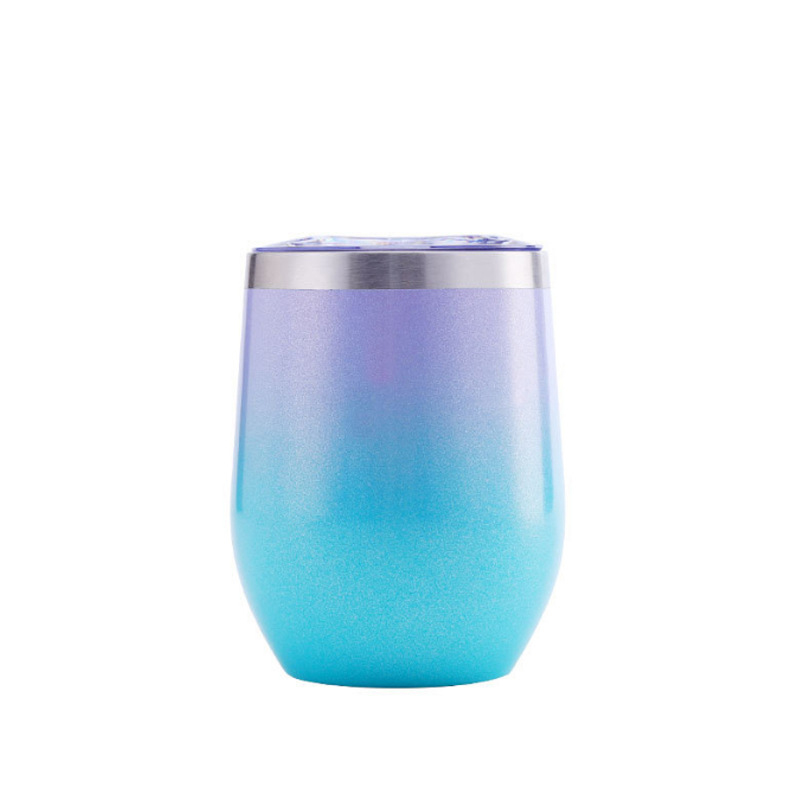 12oz Gradient U-Shaped Double Layer Vacuum Thermos Cup 4