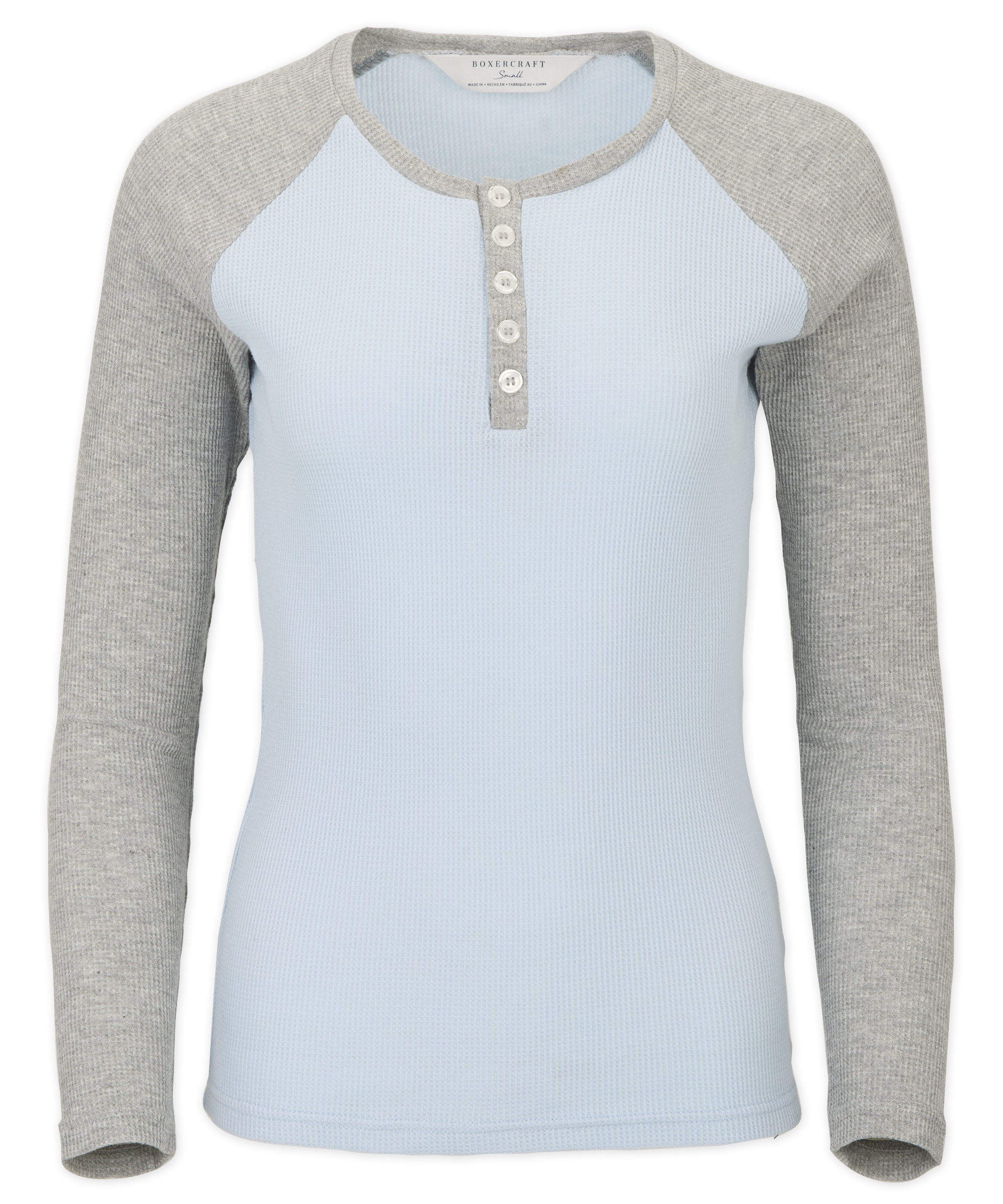 BOXERCRAFT WAFFLE KNIT HENLEY 6