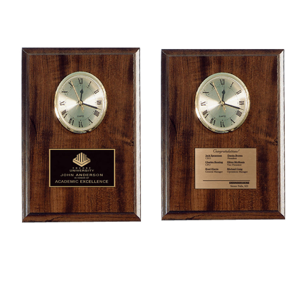 cherry finish plaque. 1