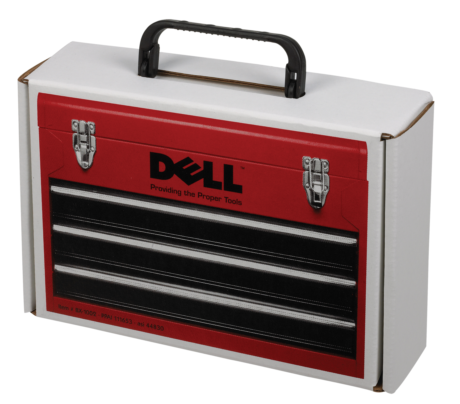 9 3/4" x 6-3/4" x 2 3/4" - B-Flute Box with Hinged Handle 1