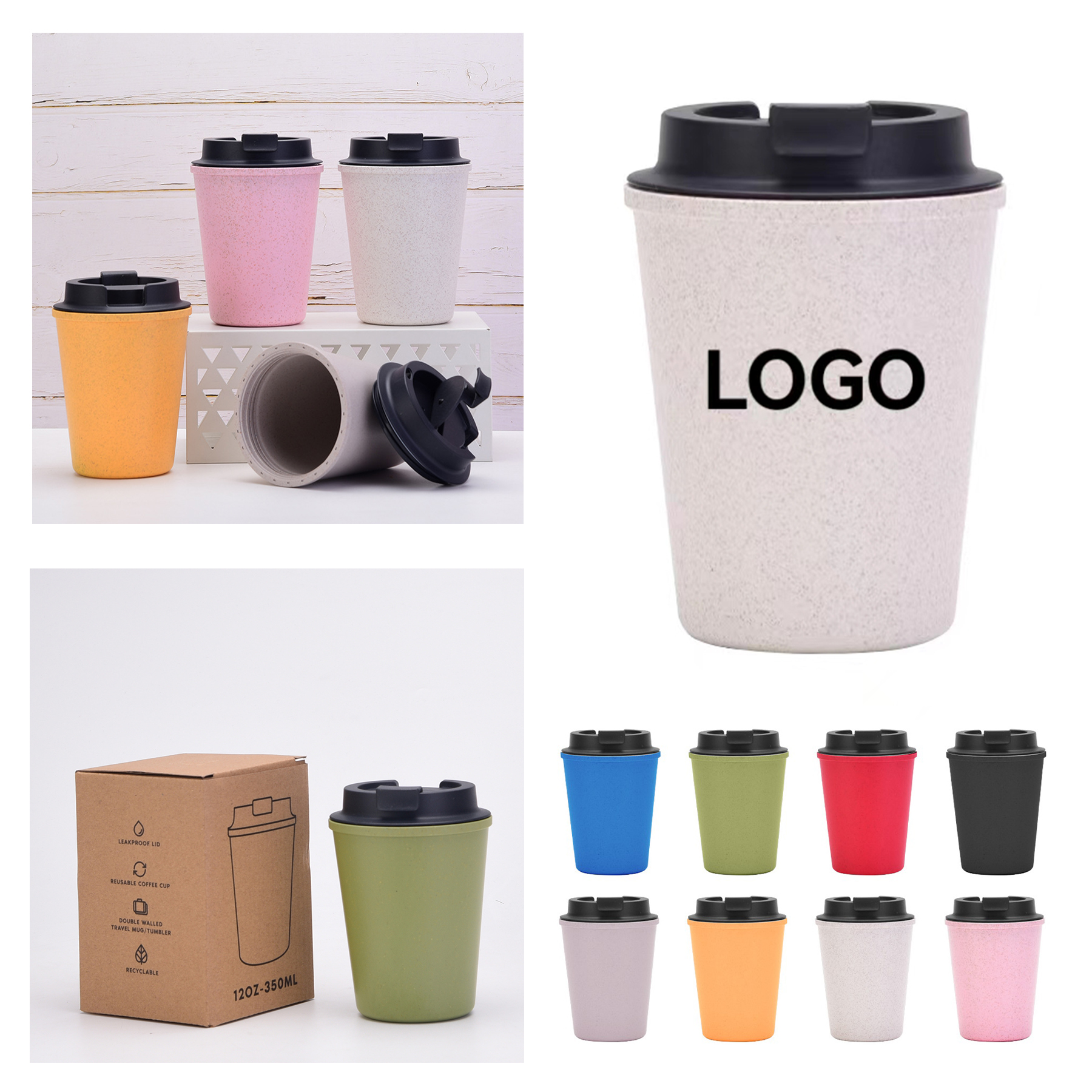 Wheat Straw Cup with Cover 2