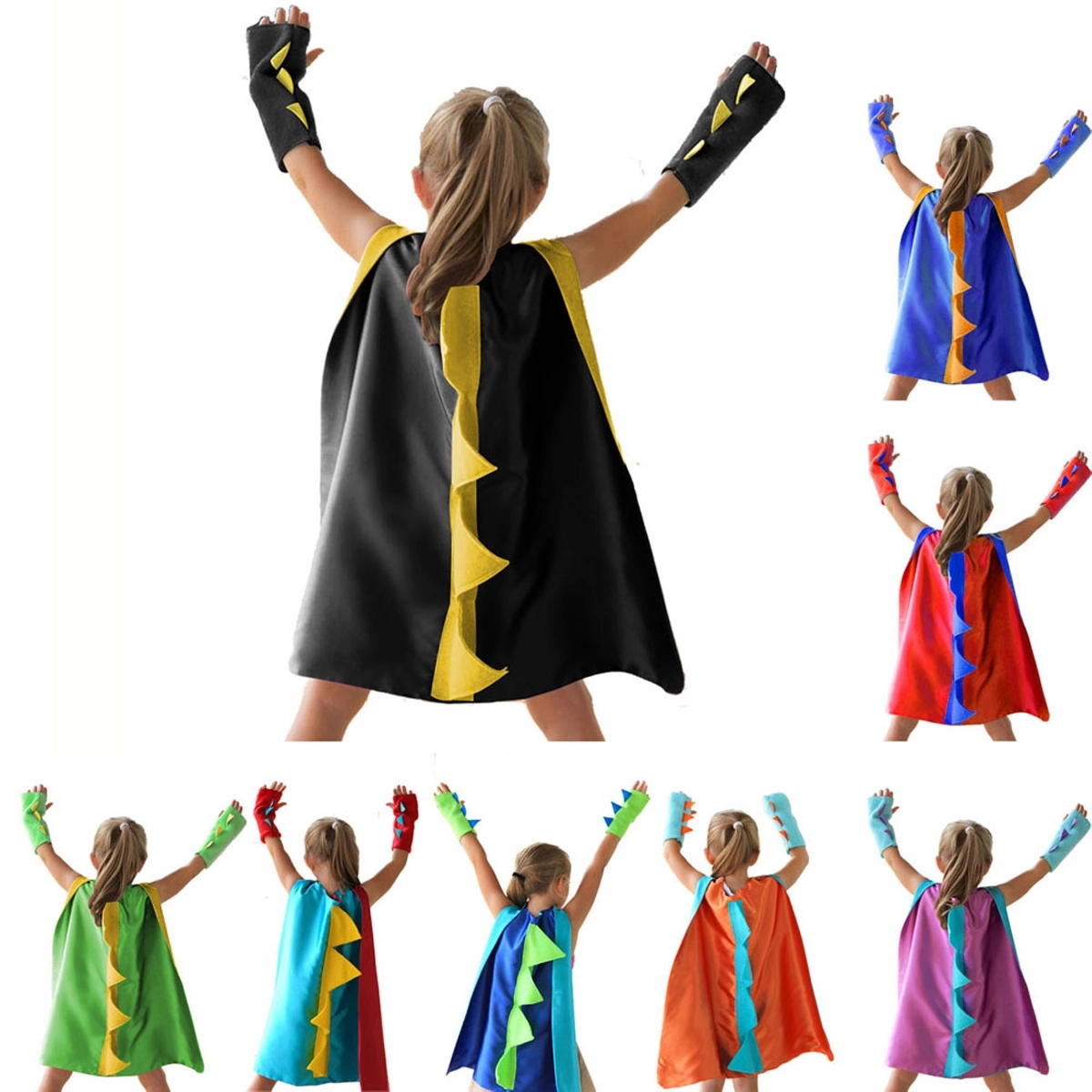 Toddler Cute Dinosaur Dress-Up Cape With Arm Cuff 4