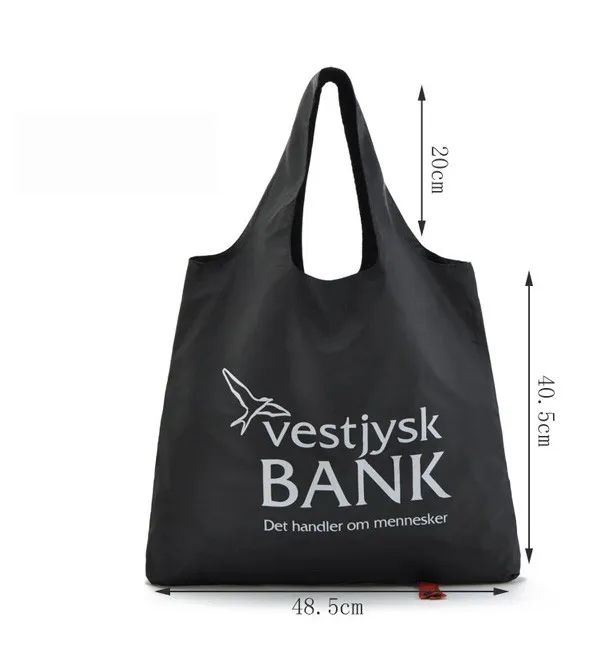 Jumbo Polyester 190T Folding Tote Bag, custom tote bag with logo imprint 5