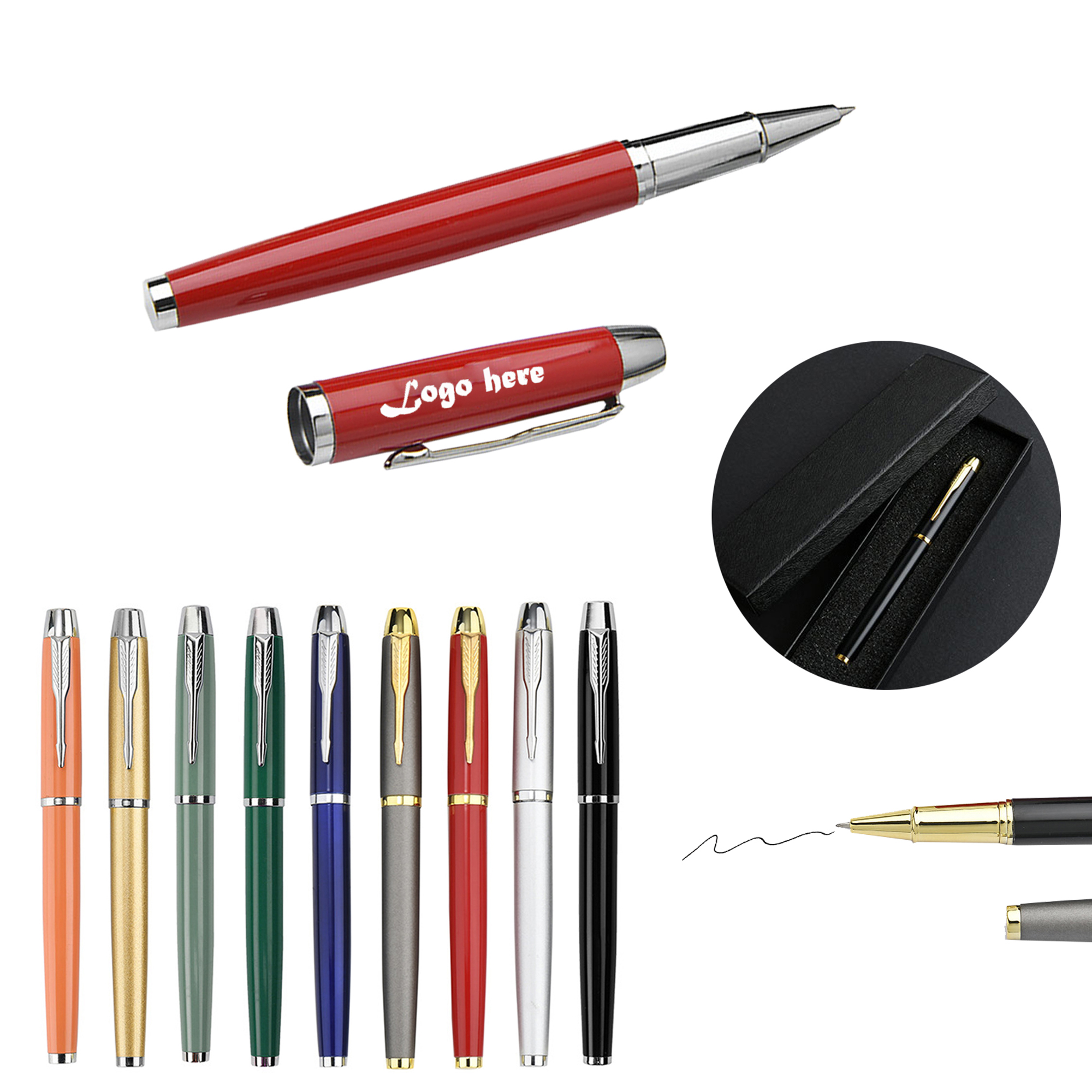 Business Metal Writing Pen With Cap 2