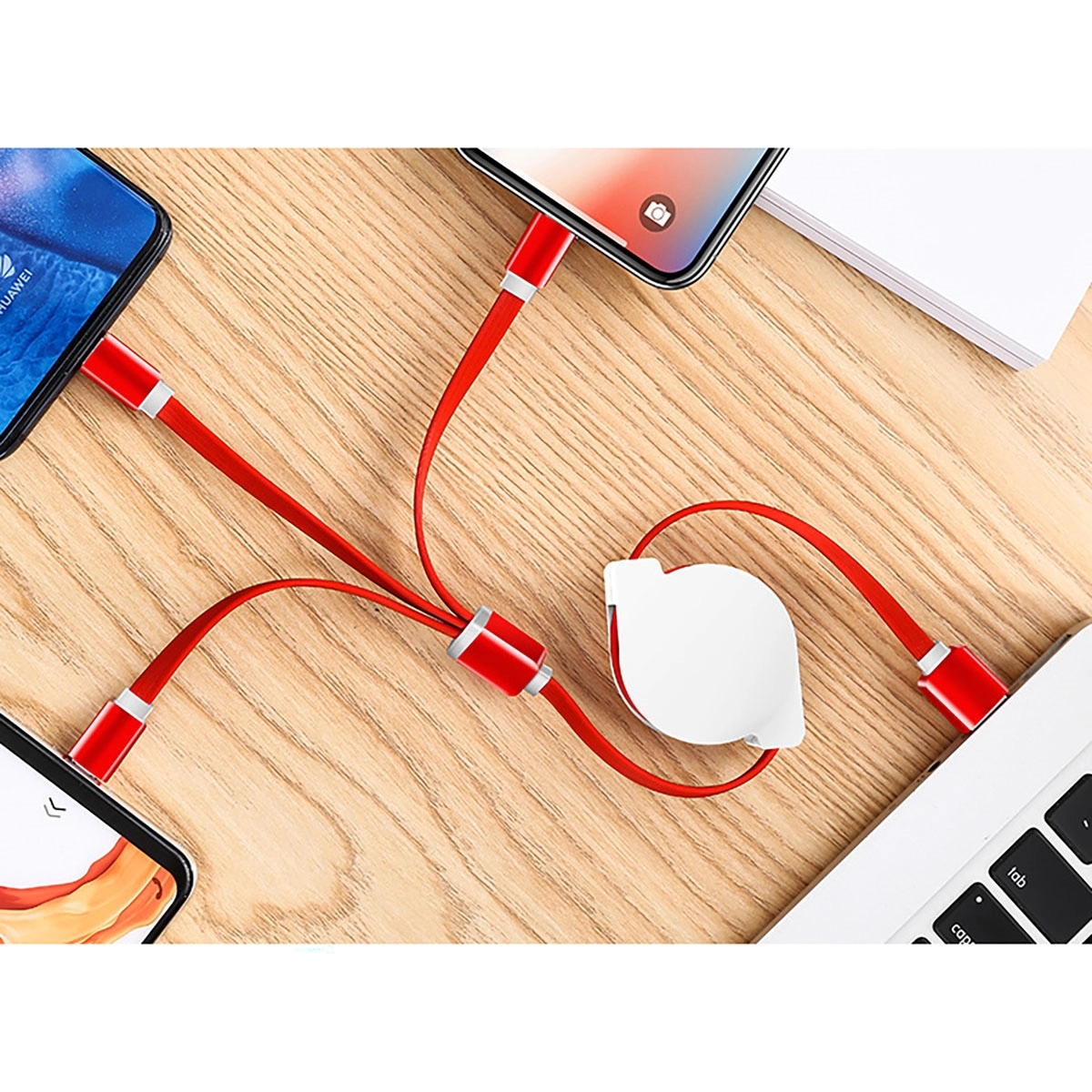 Retractable 3 in 1 Charging Cord Cable 2