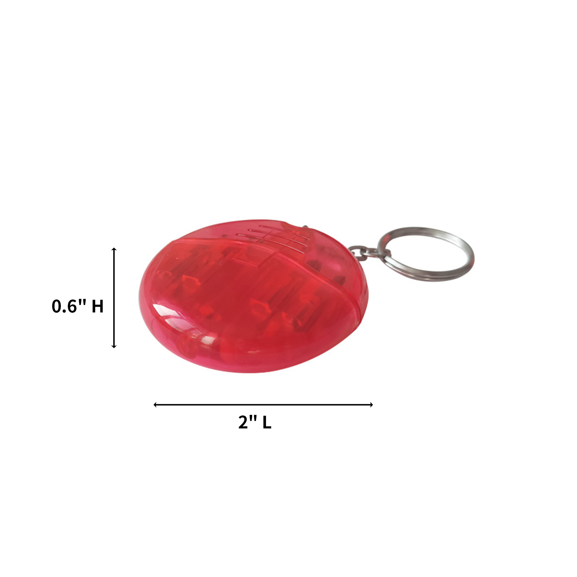 ABS Carbon Steel Keychain Screwdriver With Four Interchangeable Bits 2" x 2" x 0.6" 5