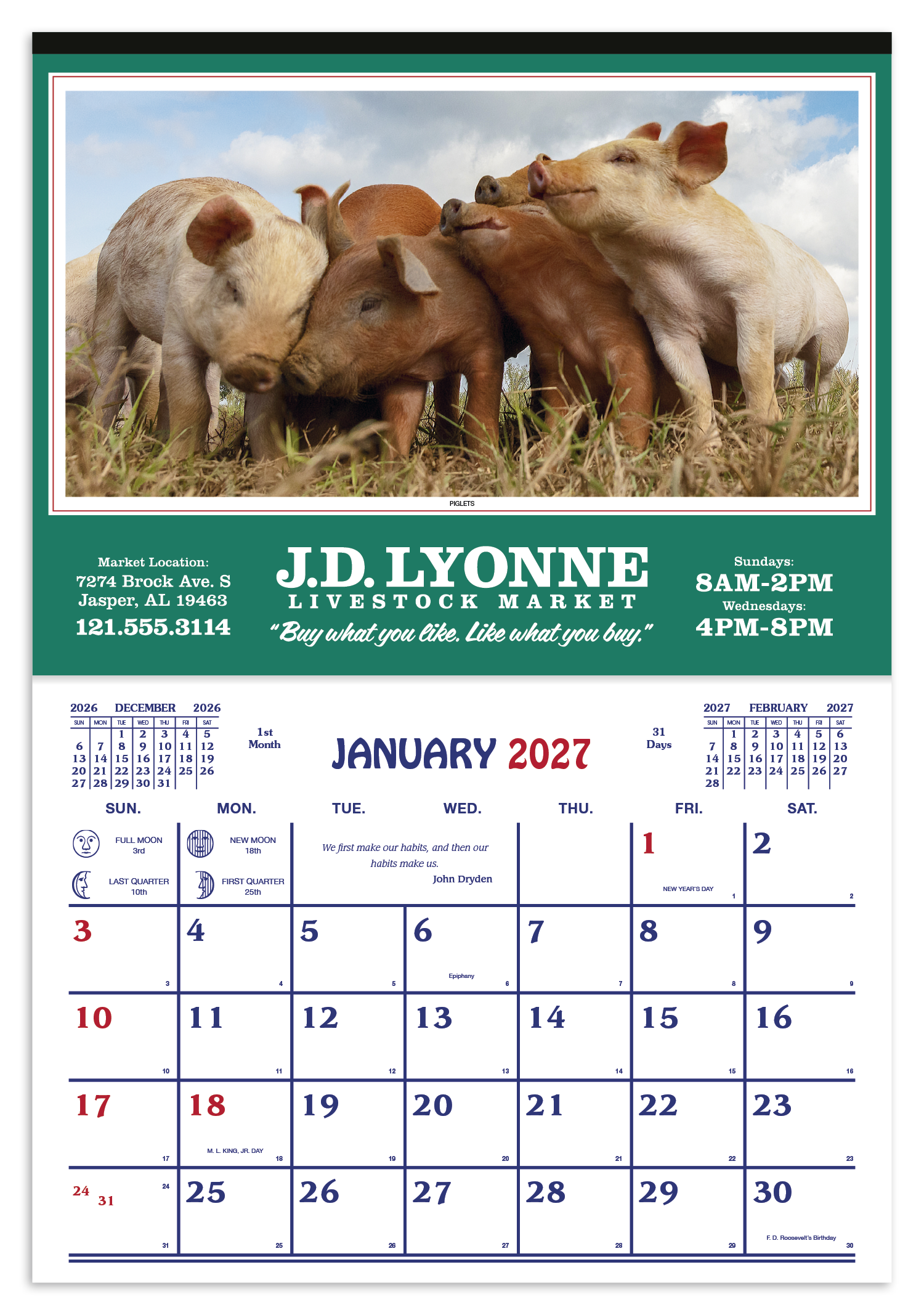 Skinner & Kennedy® Farm Calendar 87