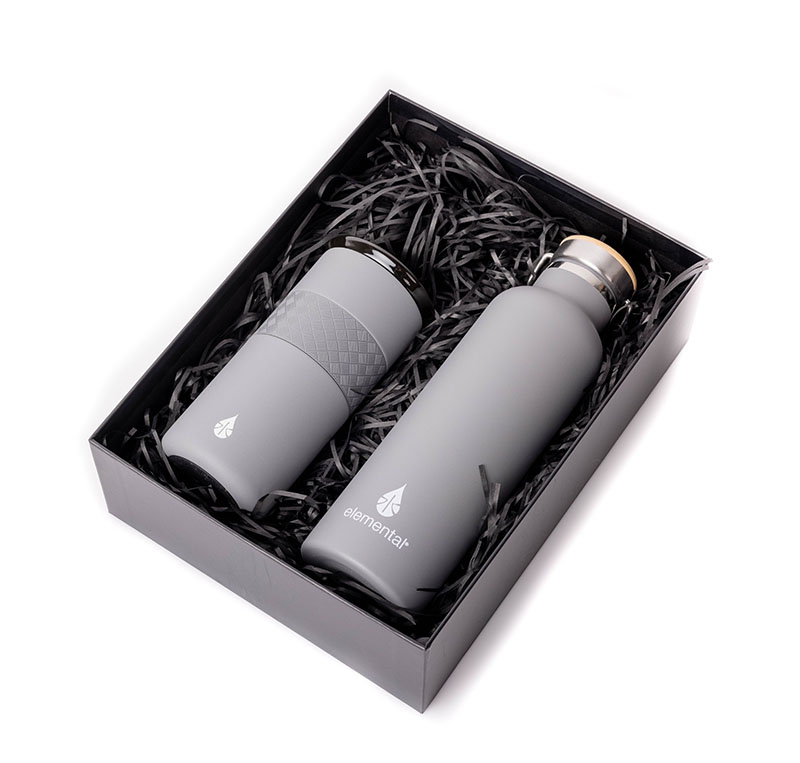 Elemental® Drinkware Giftset 25oz Classic Water Bottle & 16oz Artisan Tumbler - Vacuum Insulated 1