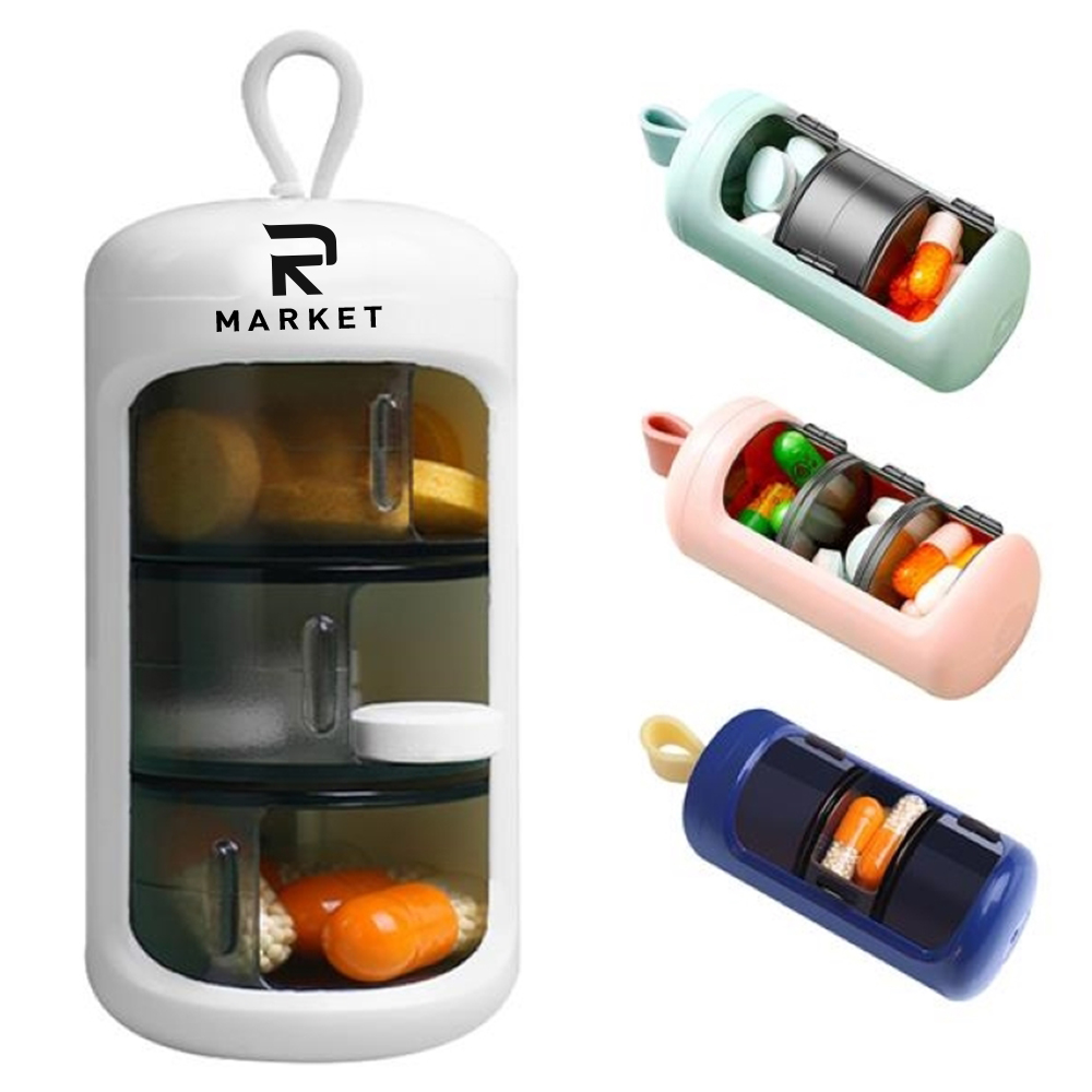Portable Weekly Pill Box made of ABS and food grade TPR 4