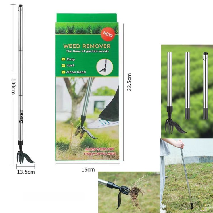 Weed Puller Tool with 40" Stainless Steel Long Handle 1