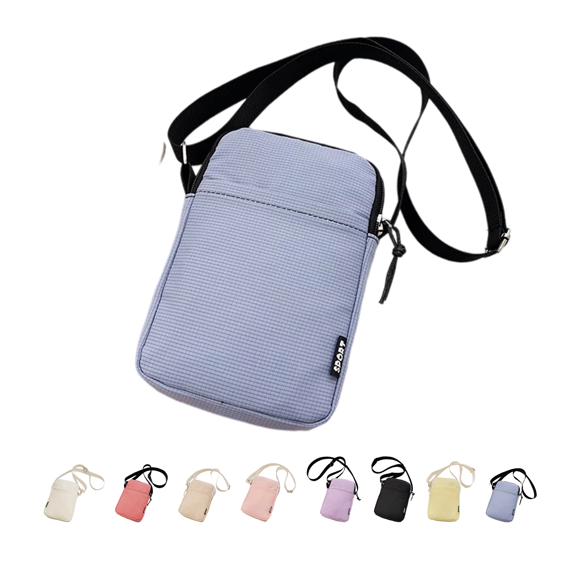 Nylon Crossbody Cell Phone Bag 5.2" By 1.6" By 7.9" 7
