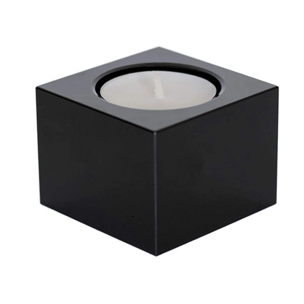 Black Crystal Cube Candle Holders 3