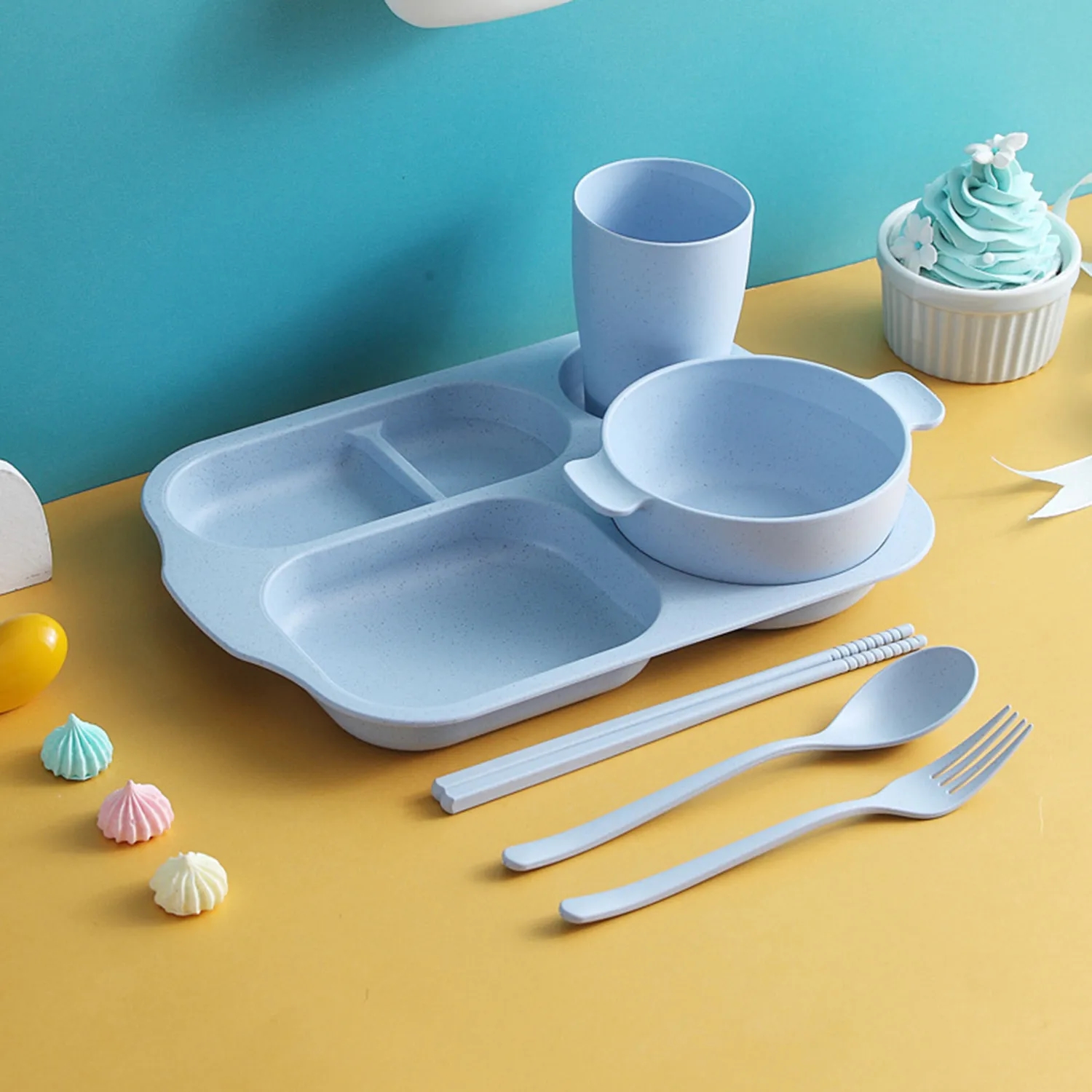 Student Plastic Dining Plate Set 3