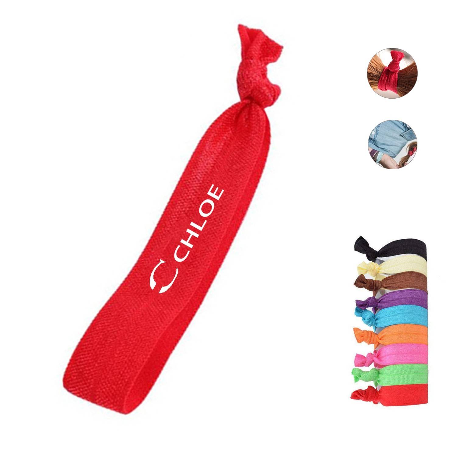Colorful Elastic Knotted Hair Band Wristband 2