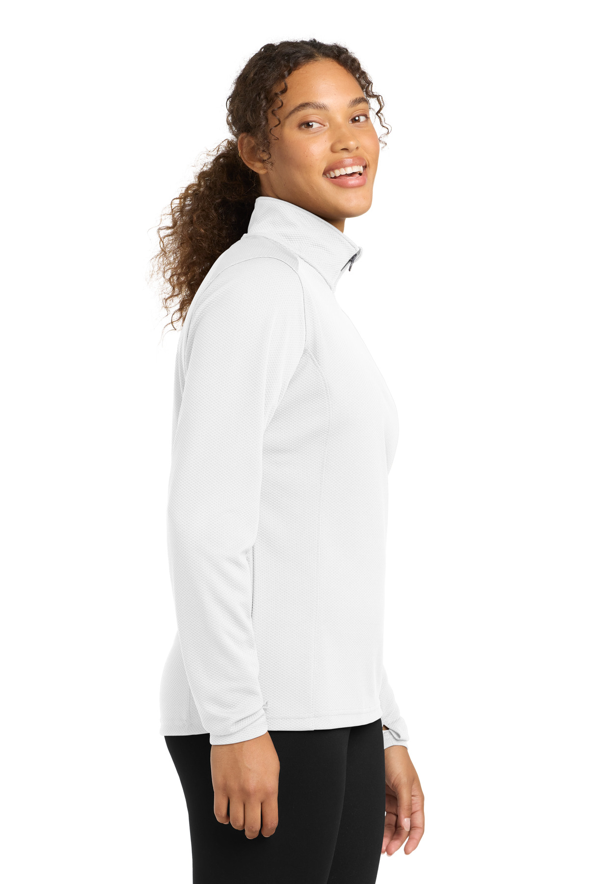 Sport-Tek Women's Sport-Wick Textured 1/4-Zip Pullover. LST860 21