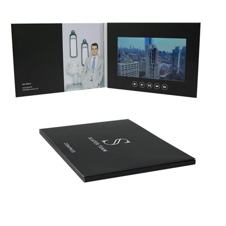 Customized Softcover Video Brochure with 7 Inch Screen 2