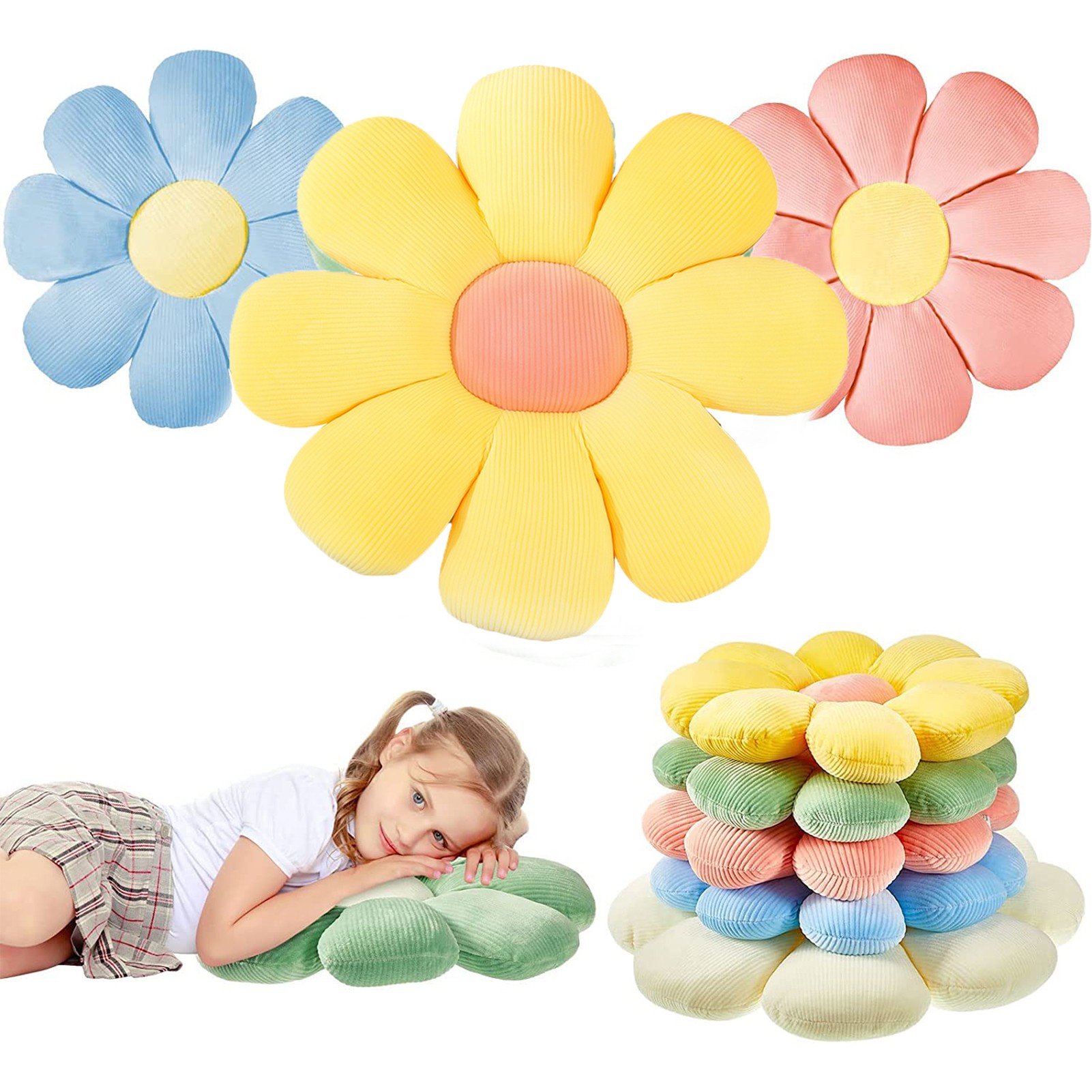 Flower Shaped Throw Pillow Butt Cushion Flower Floor Pillow 4