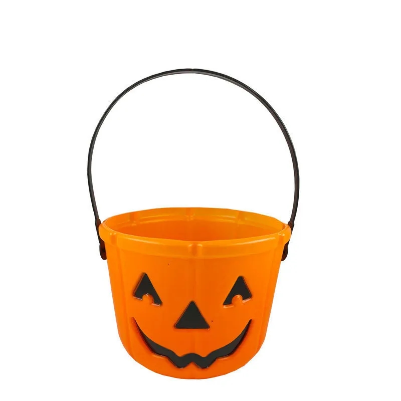 Halloween Plastic Pumpkin Bucket 7"L x 5.5"W 5