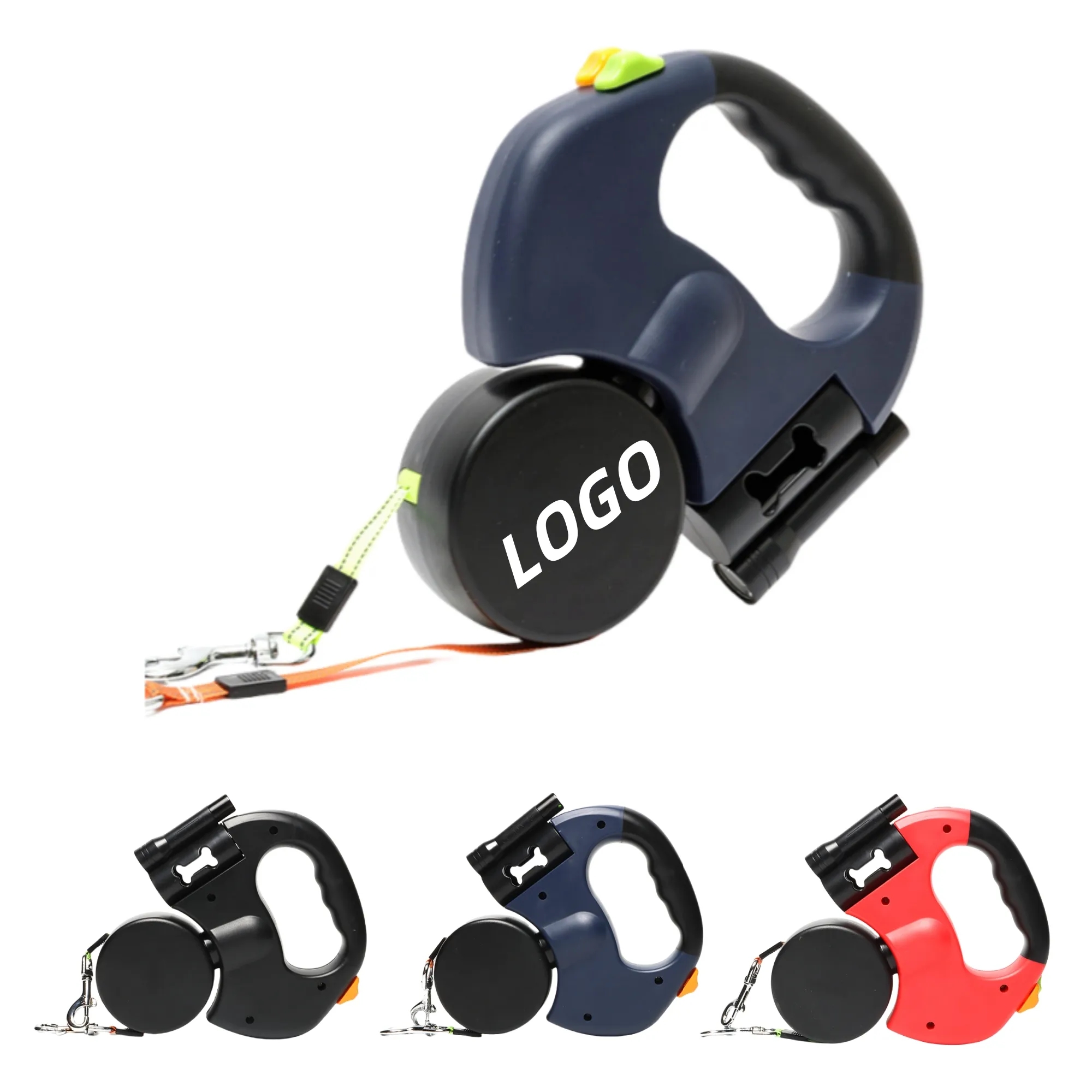 Dual-Headed LED Retractable Dog Leash 3