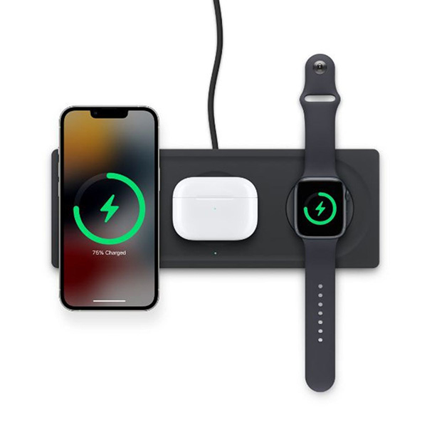 2-in-1 Circular Wireless Charger Pad for Phones and iWatches