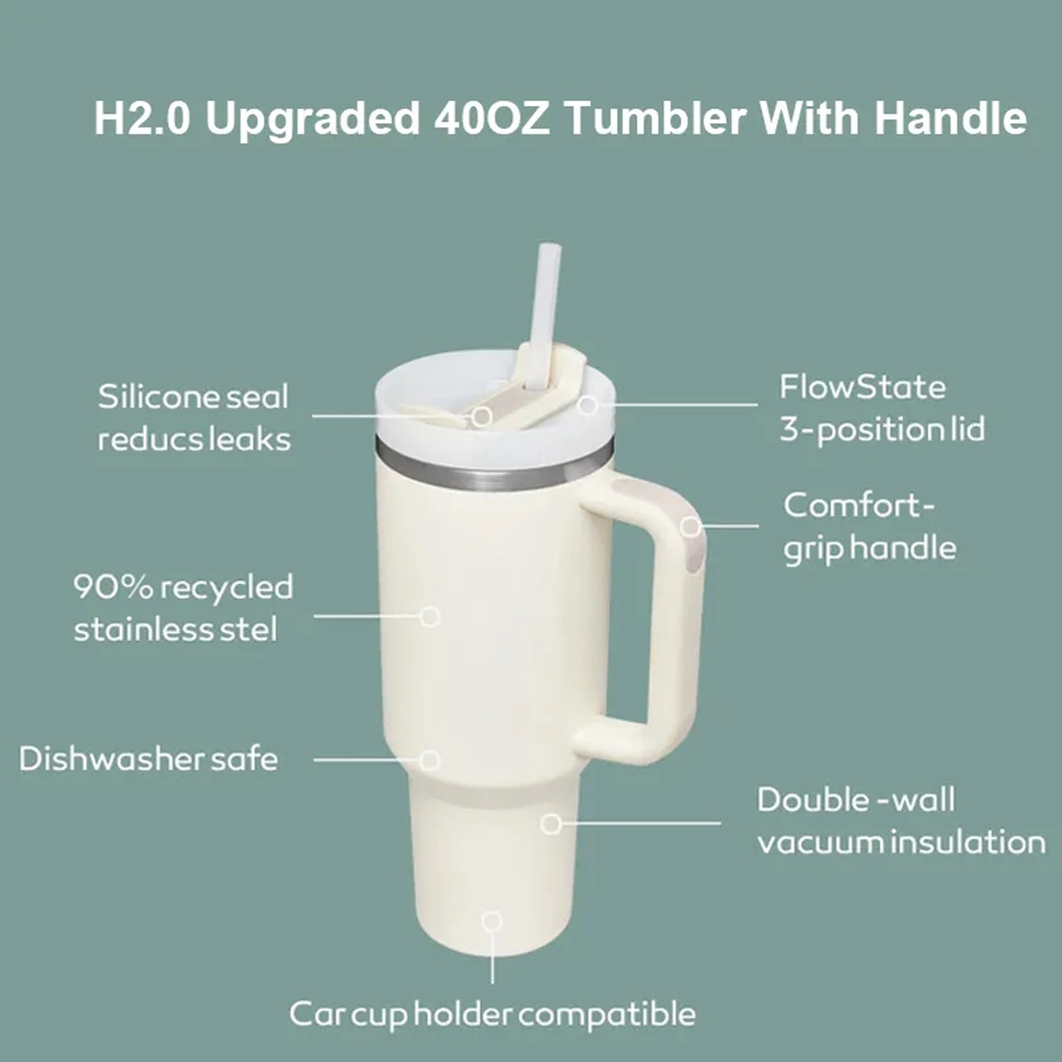 40 OZ Tumbler with Handle 3