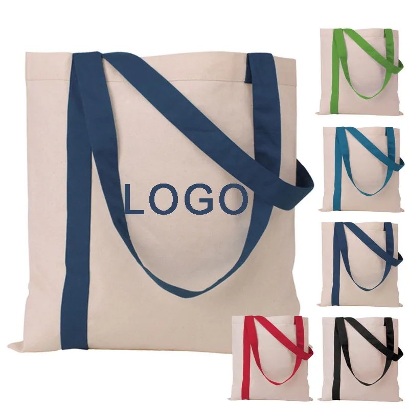 Striped Economy Cotton Canvas Tote Bag 10
