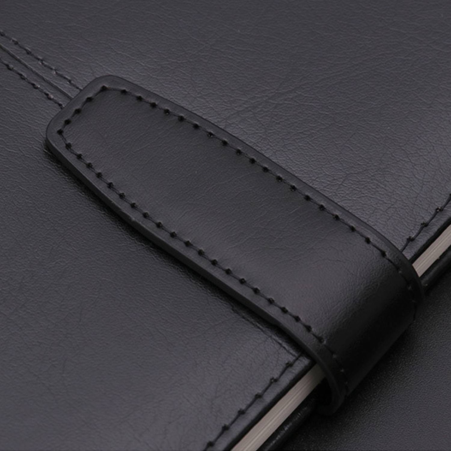 PU Leather Hardcover Refillable 6 Rings Office Notebook 3