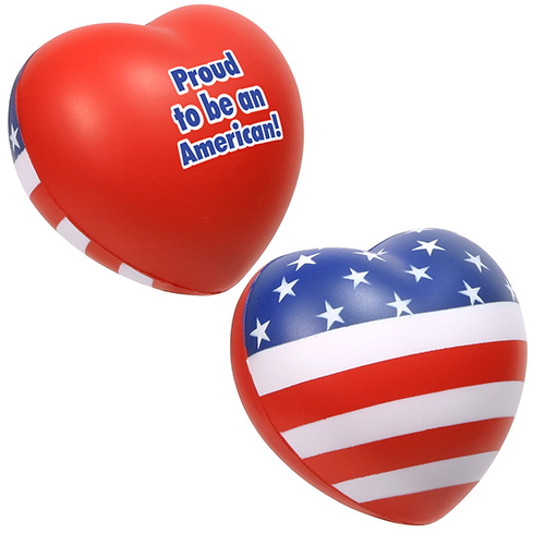 Patriotic Valentine Heart Stress Reliever 1