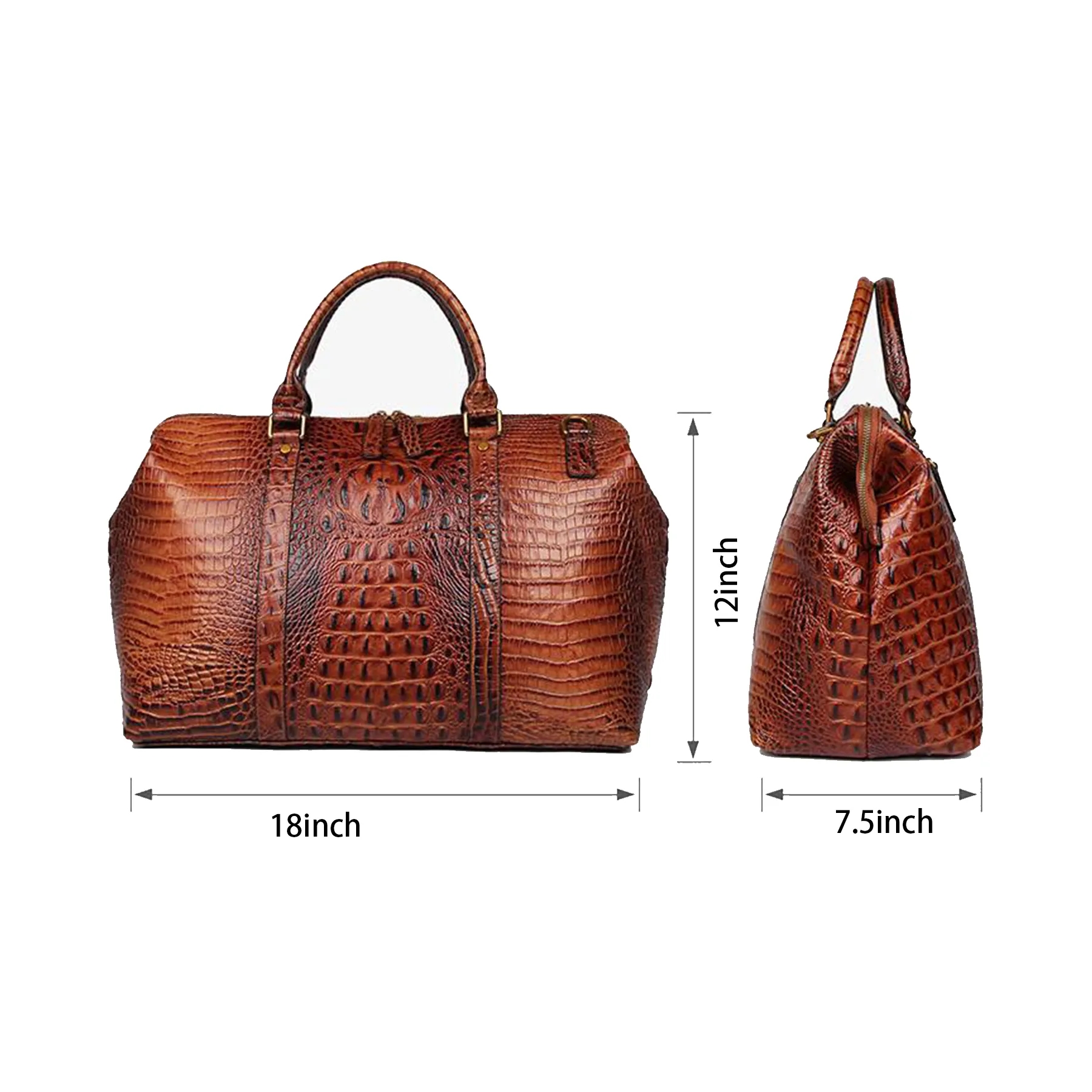 Large Leather Travel Duffel Bag 4