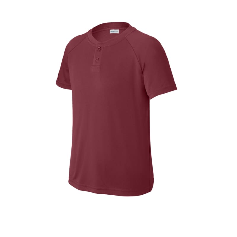 Sport-Tek Youth PosiCharge Competitor 2-Button Henley 17
