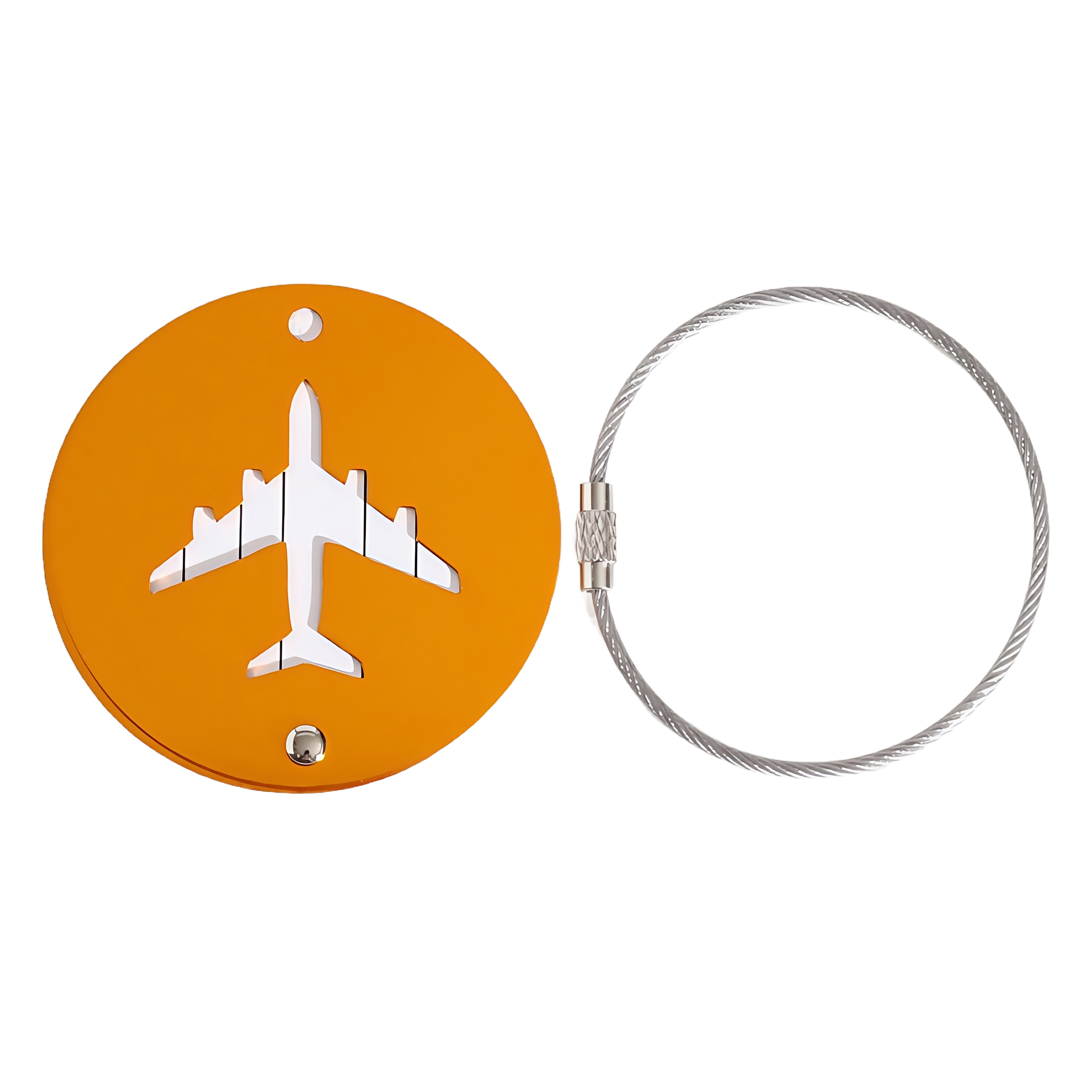 Round Aluminum Luggage Tag for Suitcase 4
