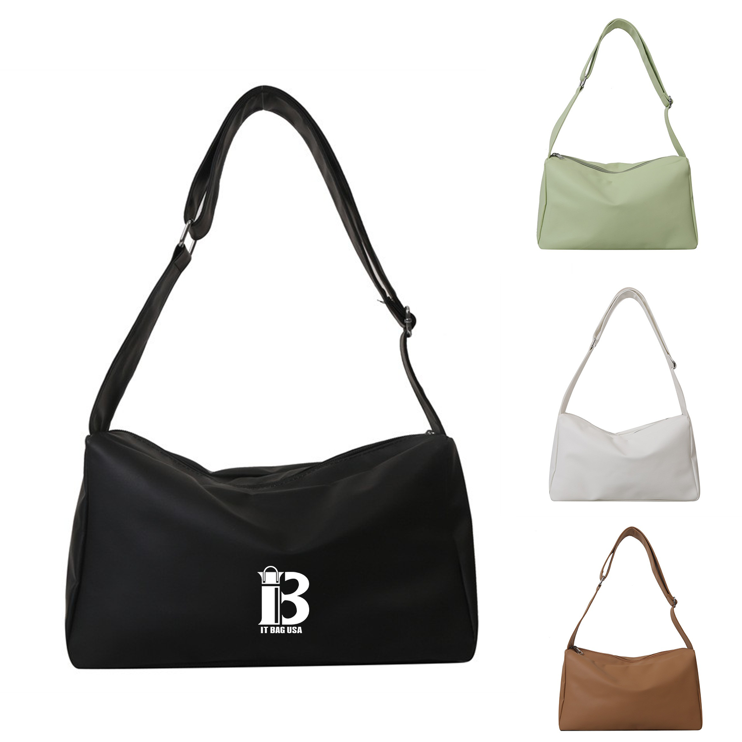 PU leather Solid Color Crossbody Bag 18