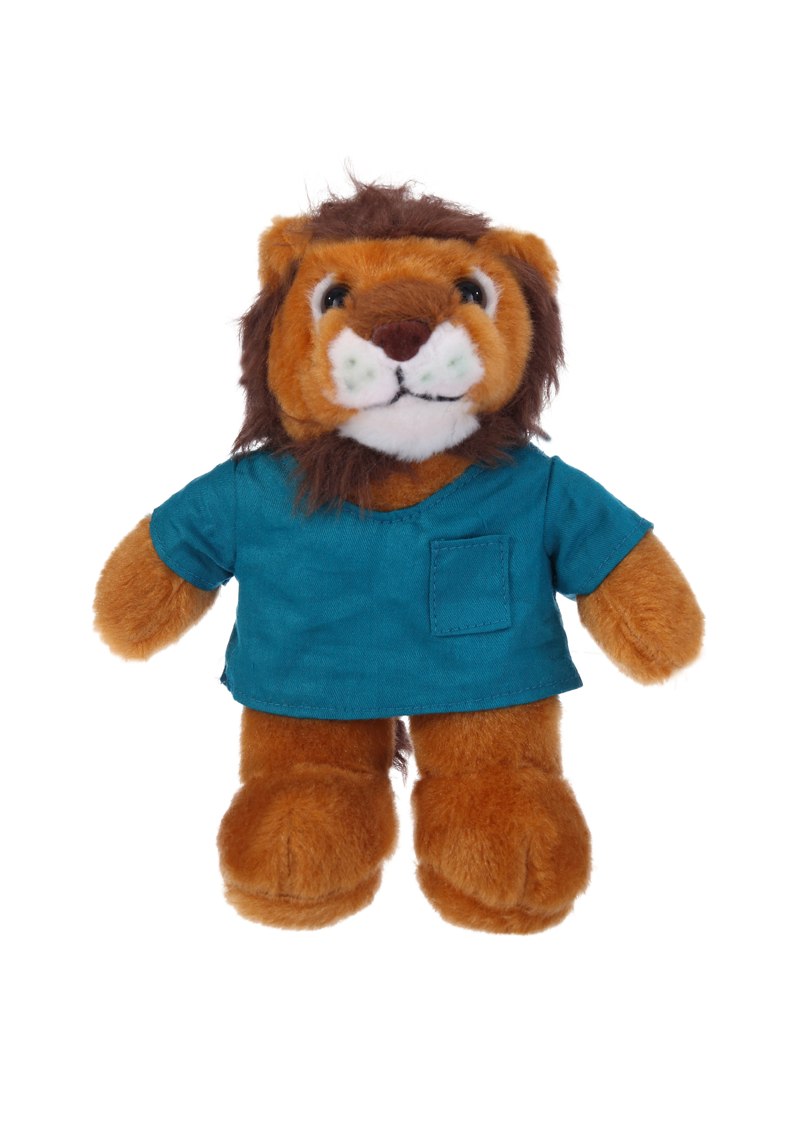 Soft Plush Stuffed Lion in scrub shirt