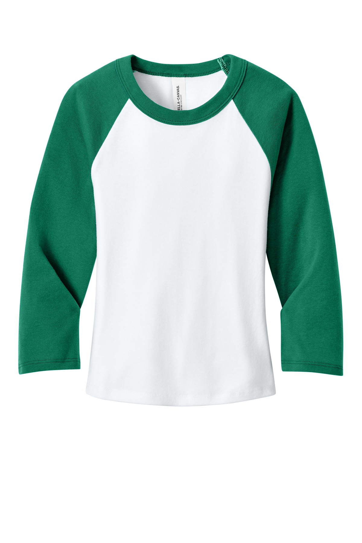 BELLA+CANVAS Women's Micro Rib 3/4 Raglan Baby Tee BC1200 14