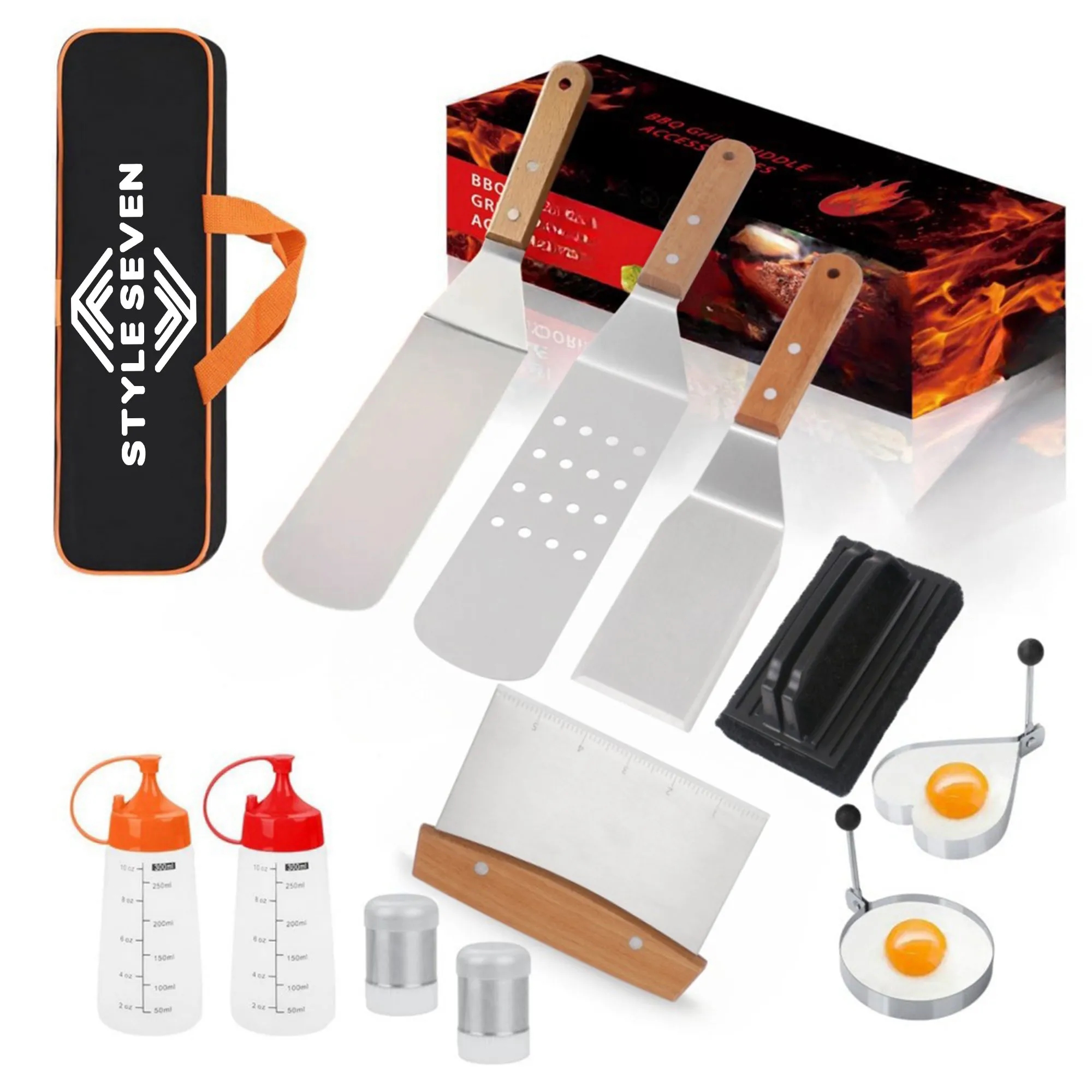 BBQ Accessory Set With Heat-Resistant Handle 1