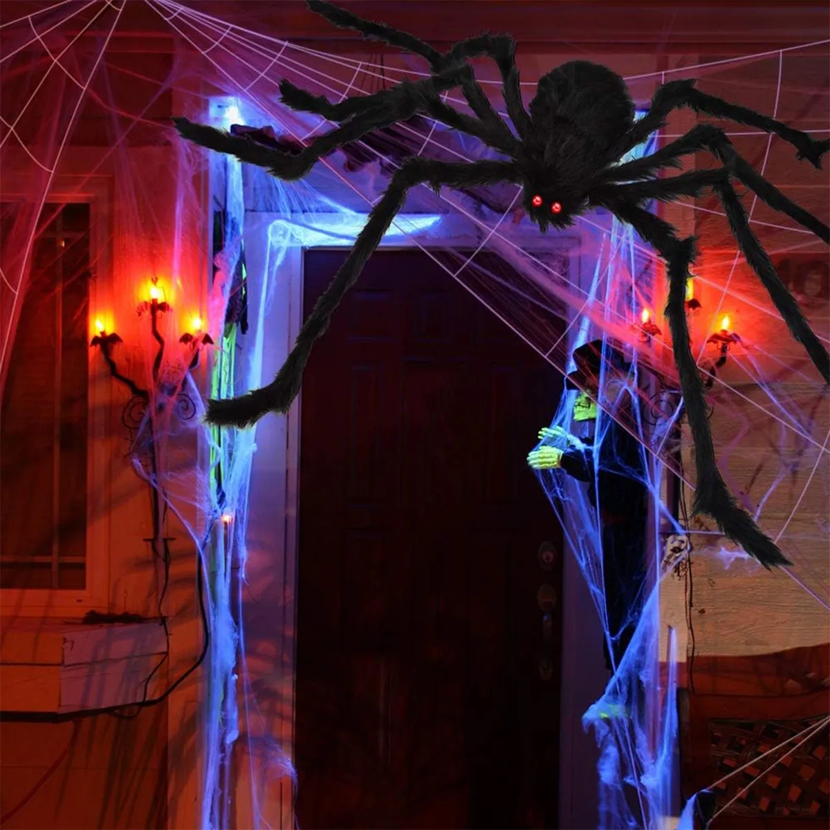 Halloween Triangular Huge Spider Web for Parties Haunted 4