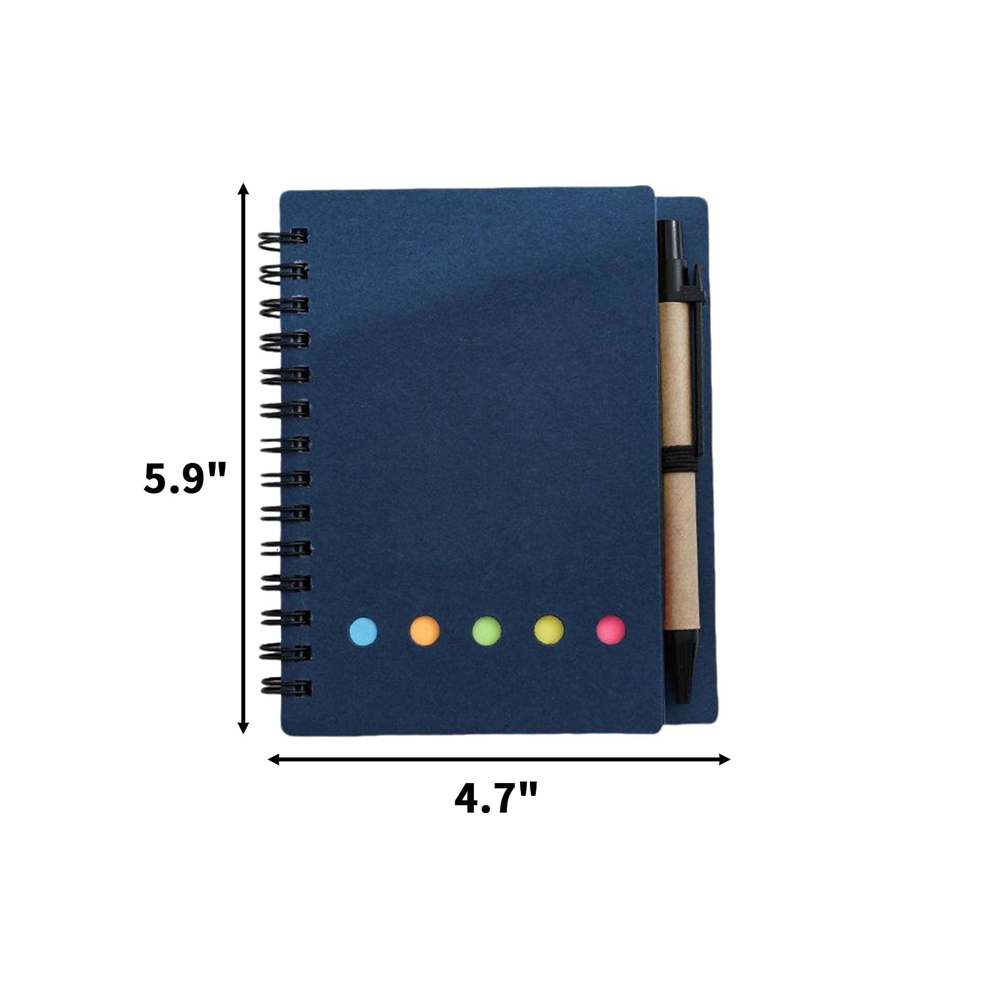 Kraft Spiral Notebook With Sticky Notes Pen Set 6