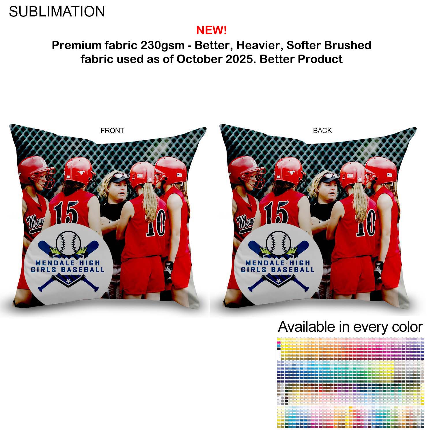 Photo Throw Cushion, Sublimated, 16x16, Invisible Zipper Closure, Removable insert, Cover washable 3