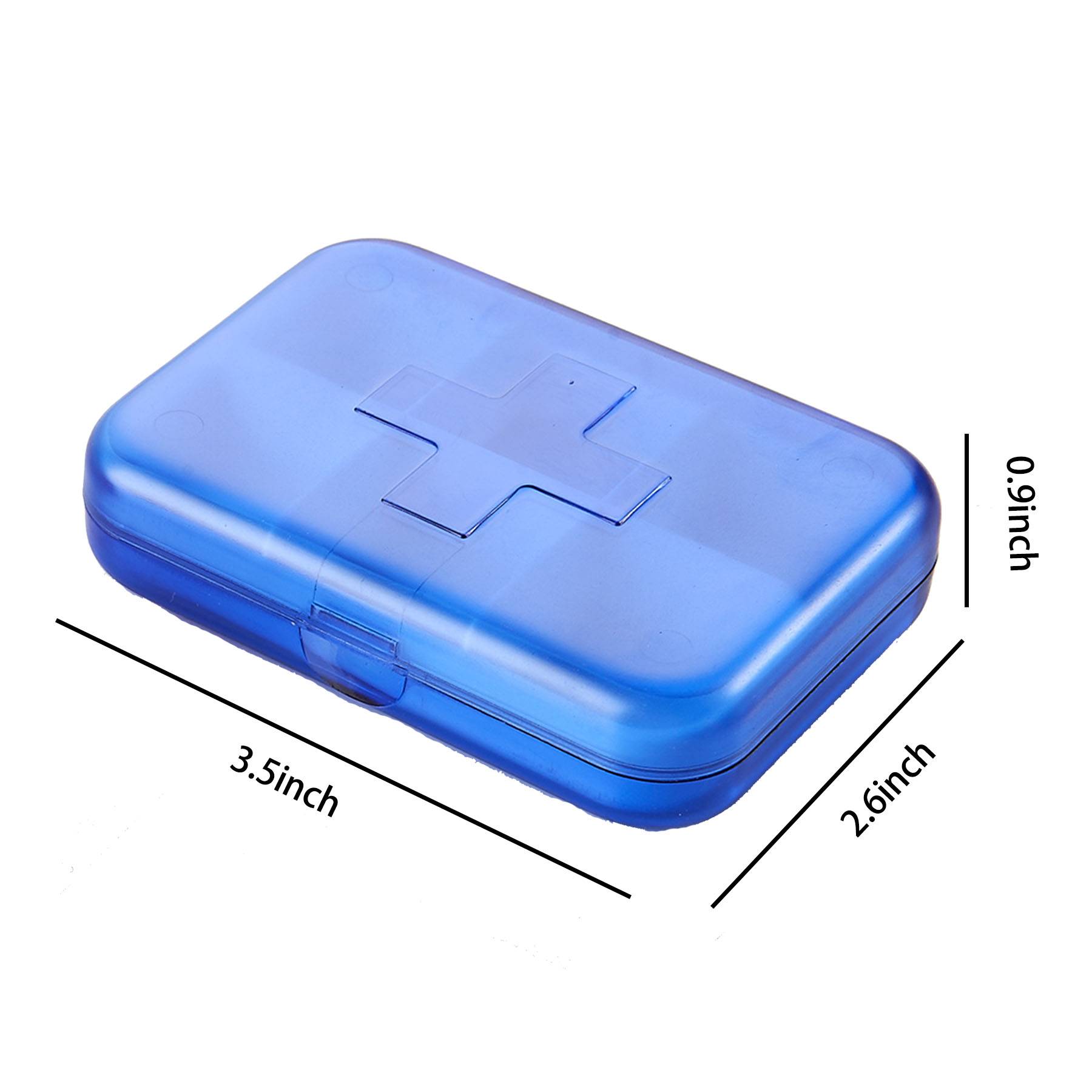 Plastic cross six-compartment pill box 2