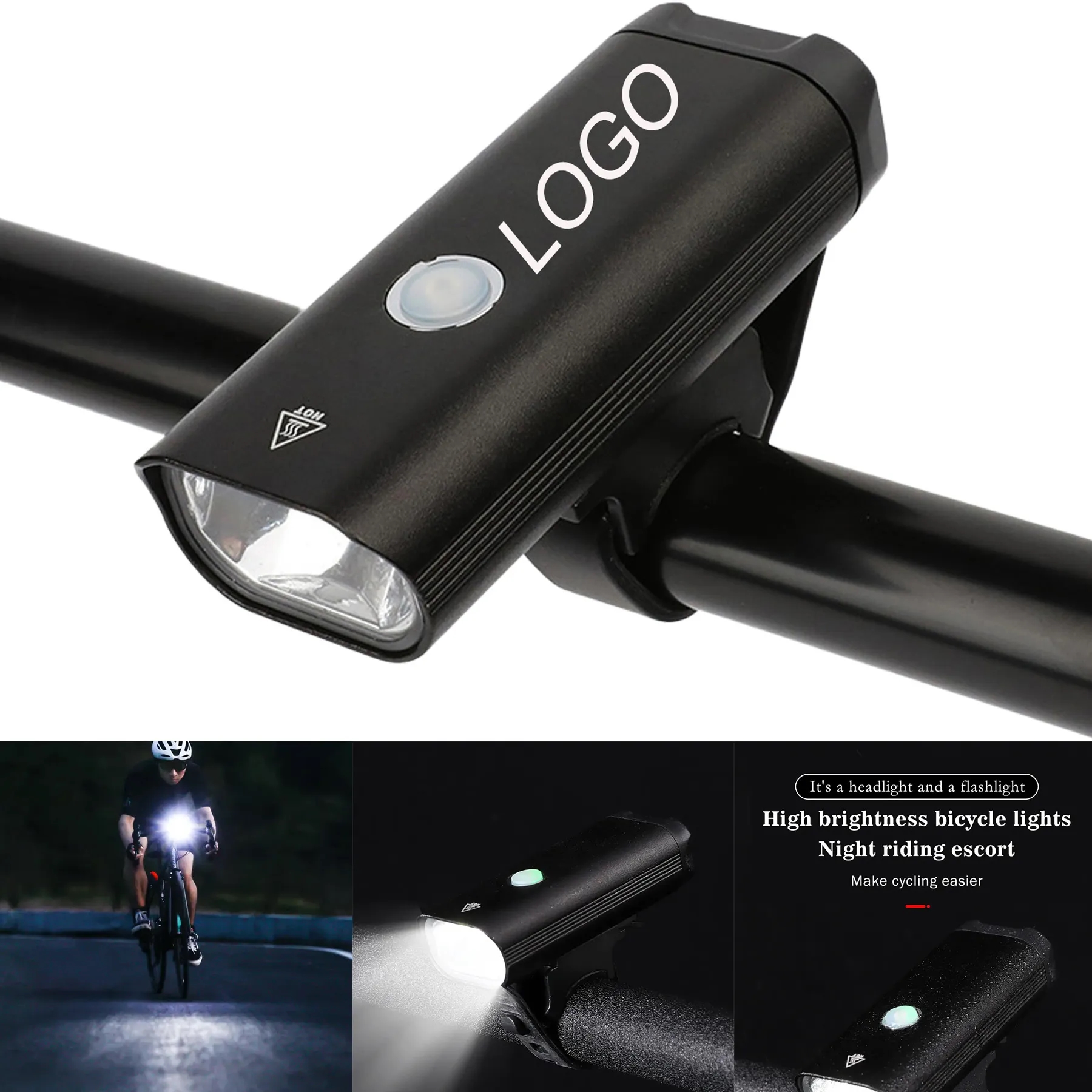 Aluminum Bike Light USB Charging Bicycle Gear Accessories 1