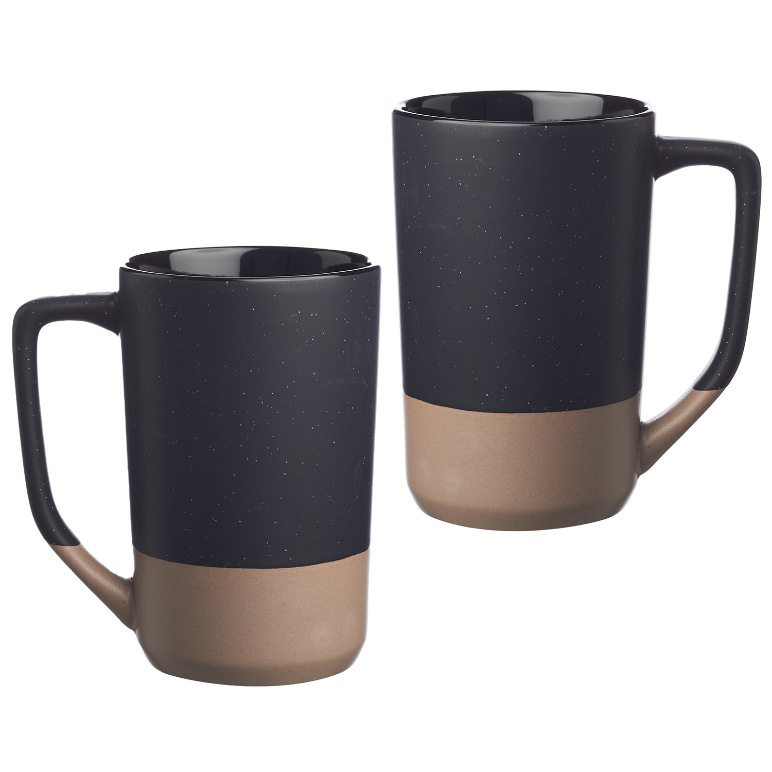 Two-Tone Ceramic Mug with Speckled Glaze, 17 oz. 6