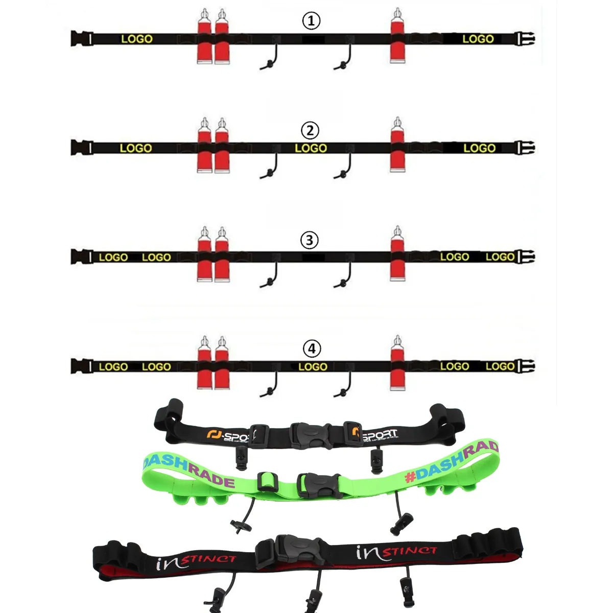 Race Number Belt with 6 Gel Loops for Running 2