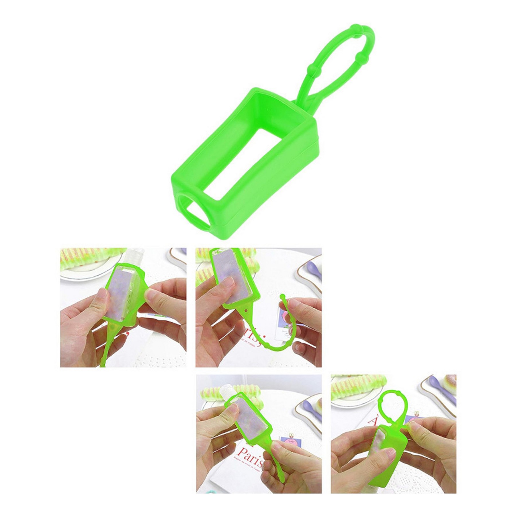 Pocket Hand Sanitizer Bottle Refillable With Keychain Holder 2