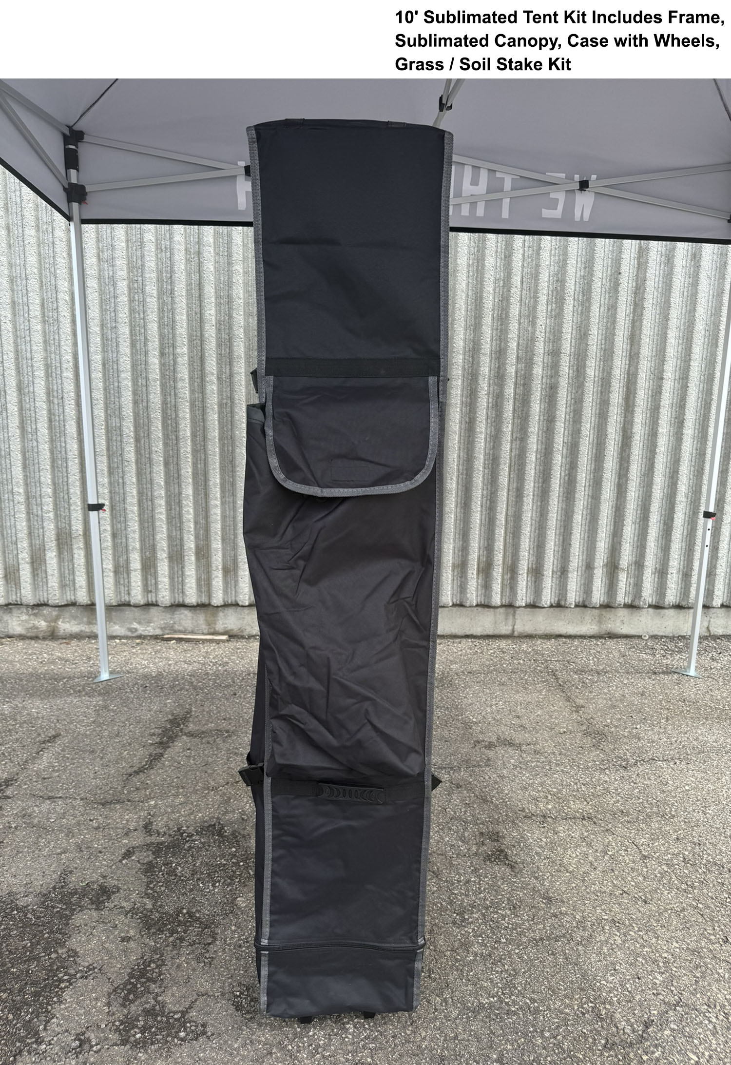 10' Premium Sublimated Tent Kit, Includes Premium 40mm Aluminum Frame, Canopy, Case, Grass Stake Kit 20