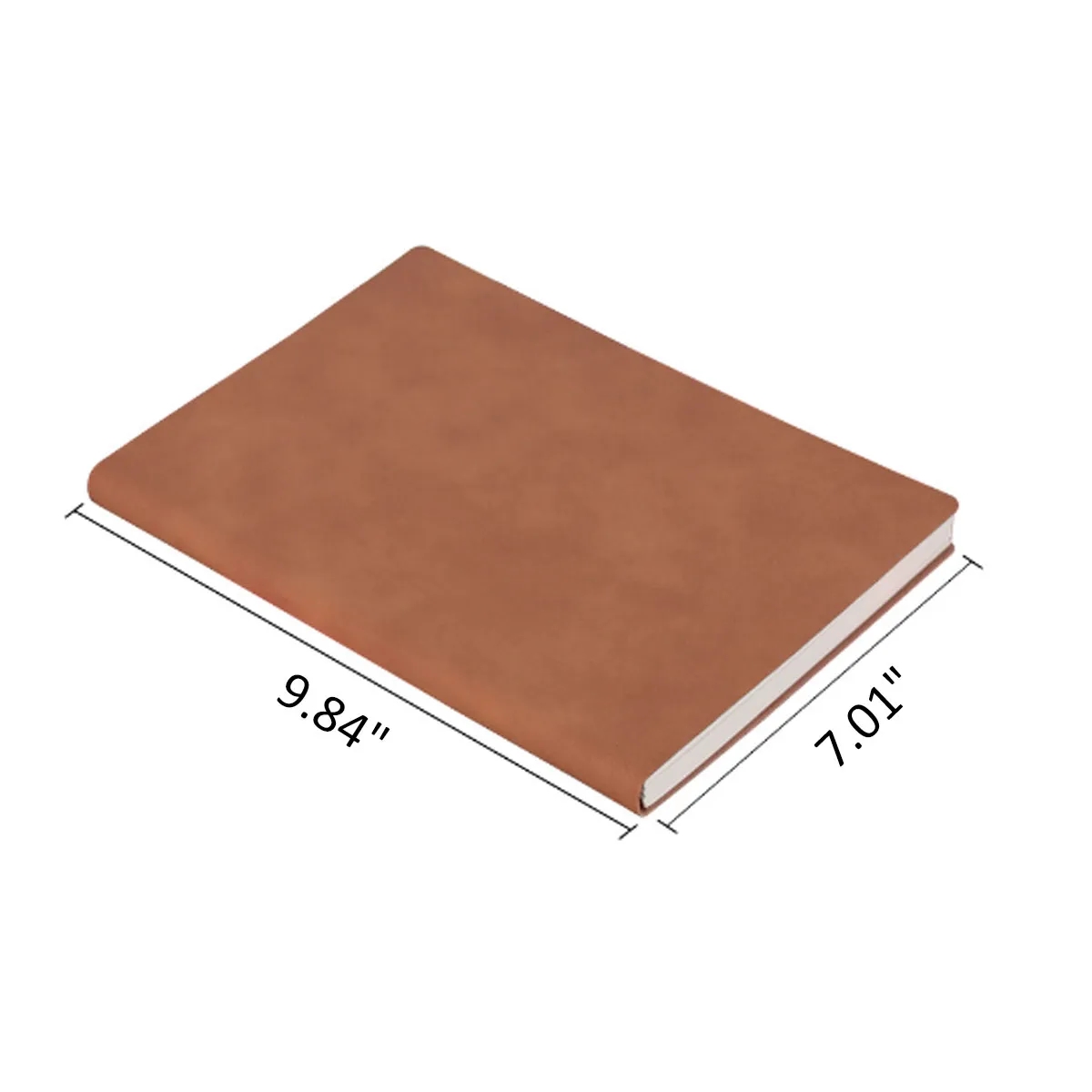 2pcs B5 Soft Leather Smooth Touch Thick Paper Notebook 4