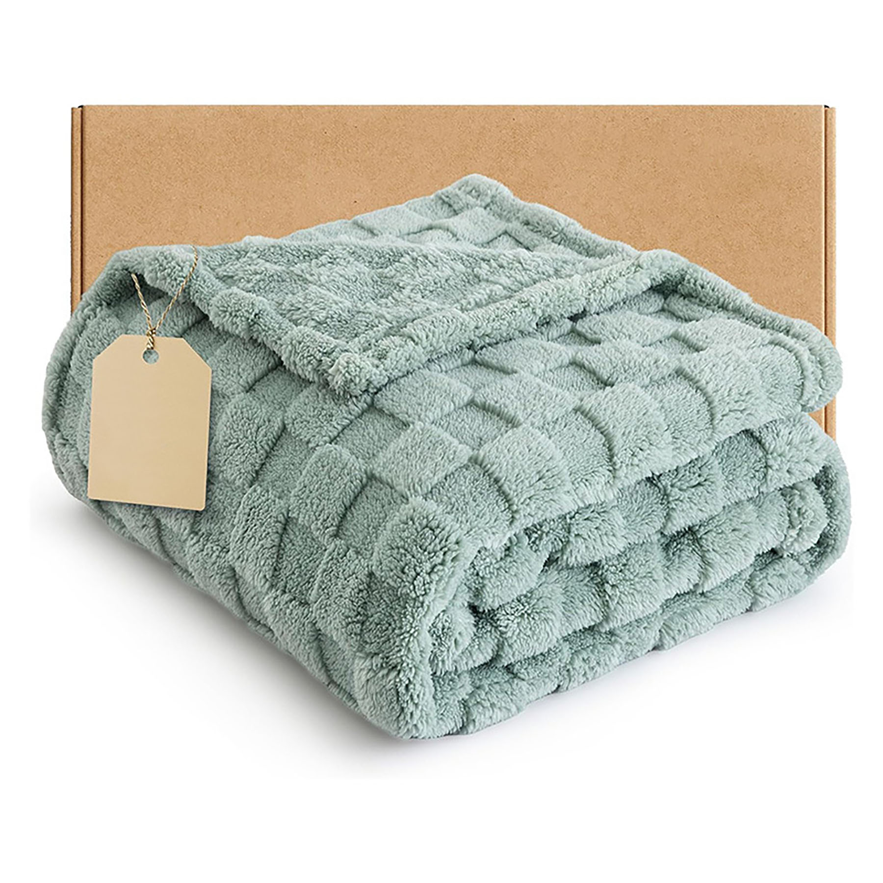 Checkered Fleece Throw Blanket 6
