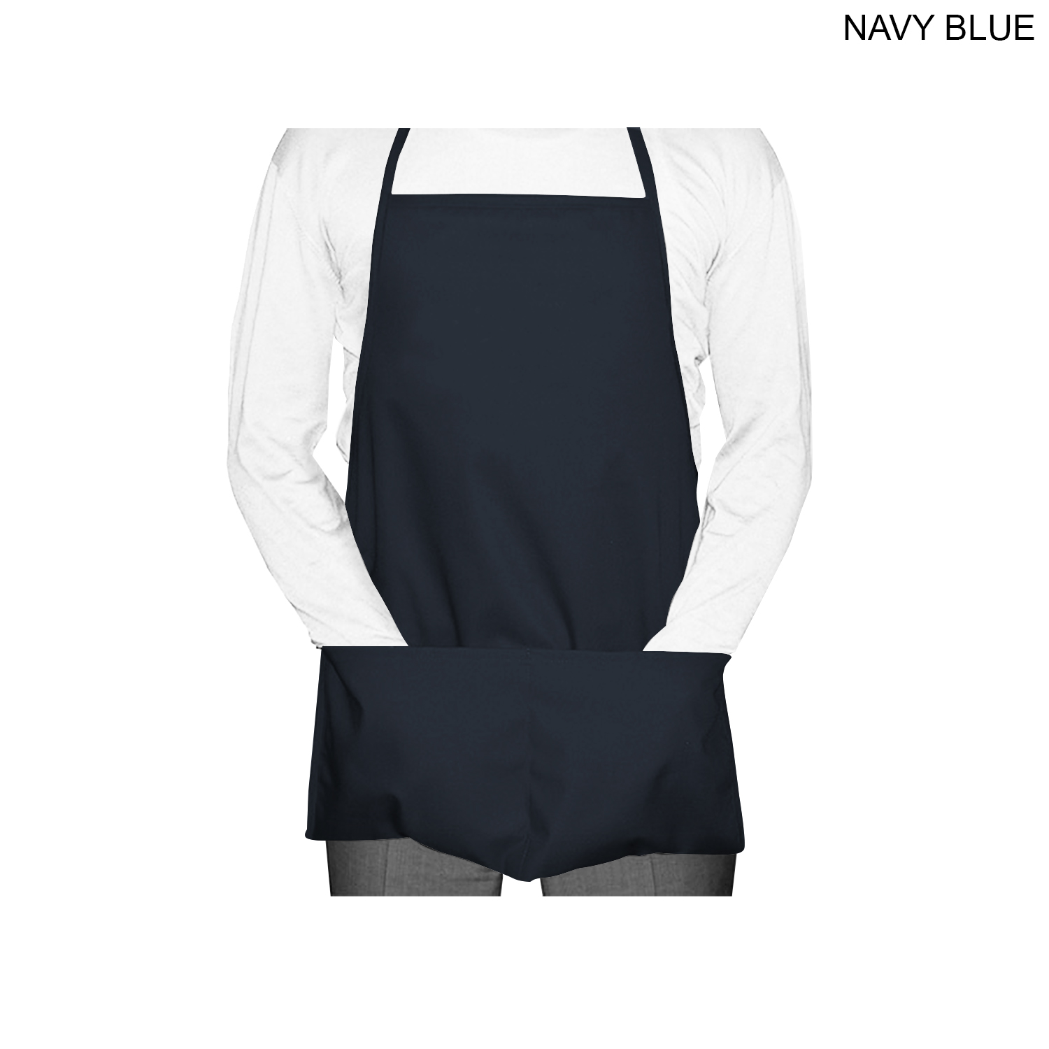 72 Hr Fast Ship - Domestic made Twill Bib Apron, 19x24, 2 Pockets, Transfer Logo (Made in Canada) 6
